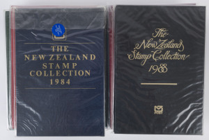 NEW ZEALAND: YEARBOOKS: 1984-86 & 1988-92 issues complete in original plastic sleeving, Retail $400+. (8).