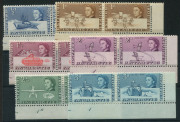 ANTARCTICA: BRITISH ANTARCTIC TERRITORY: 1963 ½d to £1 (both) Pictorials set in Plate 1 or Plate 1a corner marginal pairs, fresh MUH, Cat. £500+. (16 pairs) - 3