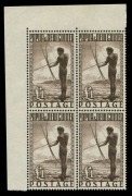 PAPUA NEW GUINEA: 1952 (SG.1-15) &frac12;d to &pound;1 Pictorials set in marginal blocks of 4, fresh MUH and scarce thus, (60).&nbsp;