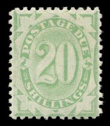 AUSTRALIA: Postage Dues: 1902-04 (SG.D44) 20/- green being an unusually "bright" example of this very rare stamp; well centred, fresh MLH, Cat. £4250 (BW:D45 - Cat $6500). Exceptional example. 