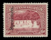TASMANIA: 1899-1900 (SG.229s-236s) Wmk 'TAS' &frac12;d to 6d&nbsp;Pictorials overprinted 'Specimen', generally fine mint with large-part o.g., Cat &pound;550.&nbsp; - 2