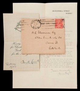 AUSTRALIA: Aerophilately & Flight Covers: A CORRESPONDENCE WITH KEITH SMITH: 1917 - 1926, A group of letters and postcards, six items in all, all addressed and written by Keith Smith to his friend, B.R. Stevenson (who he addresses as "Steve"), an employee