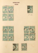 AUSTRALIA: General & Miscellaneous: ROOS & KGV HEADS COLLECTION: mostly used with small range of Roos to 2/- incl. 3rd Wmk 1/- blocks of 4 (3); bulk of value in KGV Heads to 4d with plenty of annotated varieties incl. Single Wmk 1d Reds noting "Run 'N'", - 3