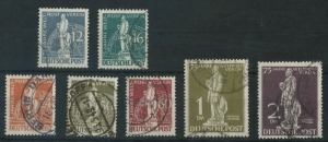 GERMANY: WEST BERLIN: 1949 (SG.B54-B60) 75th Anniversary of UPU 12pf to 2Dm set, fine used, Cat. £440