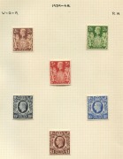 GREAT BRITAIN: 1902-1962 KEVII-early QEII collection in SG 'Exeter' album with used KEVII 1902-13 to 5/- (2), 10/- & £1 with duplicated lower values; KGV with 1925 Wembley, 1929 £1 PUC, 1934 Re-engraved Seahorses to 10/- (2):  KGVI Arms 2/6d to £1 incl. 1 - 2