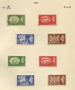 GREAT BRITAIN: 1902-1962 KEVII-early QEII collection in SG 'Exeter' album with used KEVII 1902-13 to 5/- (2), 10/- & £1 with duplicated lower values; KGV with 1925 Wembley, 1929 £1 PUC, 1934 Re-engraved Seahorses to 10/- (2):  KGVI Arms 2/6d to £1 incl. 1 - 3