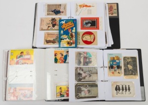 POSTCARDS - GREAT BRITAIN - HUMOUR: 1900s-1980s various subject matters including children/parenthood, romance, 'Charles Dickens', noting cards by Raphael Tuck, Valentine's including 'Mabel Lucie Attwell' and Glanville "Are you a Mason" art cards (4), etc; also 'saucy'/double entendre types by Bamforths, Easton Millar & others; plus Bamforth 'Saucy Postcard Annual' paperback (1976); condition variable. (600+)