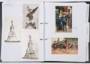 POSTCARDS - THEMATICS - ROYAL FAMILY & MILITARY: 1900s-80s single volume collection with KEVII Empire Day Card with printed 'Empire Movement' message on reverse, real-photo card of 'Royal Gathering at Windsor, November 1907', KEVII's Funeral Procession (1 - 2