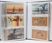 POSTCARDS - EGYPT: single volume collection of mostly older (1900s-1940s) coloured cards mostly from larger settlements including Alexandria, Cairo, Heliopolis, Port Said, Port Tawfiq, Suez and Thebes, with lots of town views, native scenes, animated stre - 3