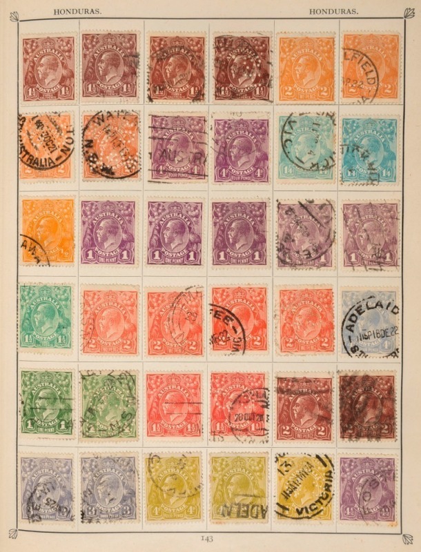 REST OF THE WORLD - General & Miscellaneous Lots: WORLD ARRAY with old-time collections in two albums with Australia Roos to 2/-, KGV Heads to 1/4d,  Australian Colonies, GB with QV 1/- Embossed & later values to 10/-, NZ & USA; also lightly-filled slimli