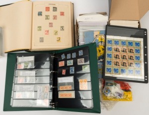 REST OF THE WORLD - General & Miscellaneous Lots: 1880s-1980s mostly used in albums with AUSTRALIA few Roos to 5/- & KGV Heads to 1/4d, KGV commems to 2/-, KGVI & QEII mint multiples, plus some late-period Australian States used; many other countries represented including China & GB plus packet of PNG issues MUH; also two shoeboxes with Australian pre-decimal & decimal duplicates in envelopes; condition variable. (many 100s)