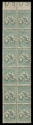 Kangaroos - Third Watermark: 1/- Green Die IIB perf 'OS' Plate 3 marginal block of 12 (2x6) with varieties "Retouch to upper right frame" [3L6] & "White flaw in lower-left corner" [3L11],&nbsp; few light bends/creasing and some surface marks, lightly tanned gu