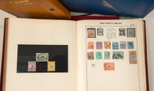 REST OF THE WORLD - General & Miscellaneous Lots: 1880s-1970s used accumulation in albums, stockbooks & loose including 'Universal' album sparsely-filled but including AUSTRALIA 5/- Harbour Bridge commercially used with cds cancel, plus 1st Wmk 9d Roo CTO (rounded corner) & SMult 5/-, also early decimal FDCs with typed addresses, mostly WCS, few APO types; also 1960s PNG FDCs, loose world stamps in packets, etc. (many 100s)