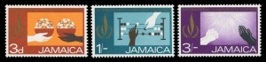 Jamaica: 1968 (SG.272-74) 3d, 1/- & 3/- Human Rights Year set of 3, PREPARED FOR USE BUT NOT ISSUED, fresh MUH, see Gibbons footnote - Cat. £200. Seldom offered.