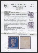 GREAT BRITAIN: 1840 (SG.5) 2d Pale Blue [EA] Plate 1, good to large margins, rare RUBY-RED Maltese Cross cancel of Aberdeen, very fine; SG Spec.D5uf - Cat. £7,000. Highly detailed Mike Jackson Certificate (2013)        - 3