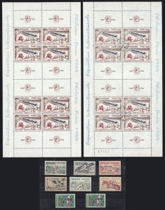 REST OF THE WORLD - General & Miscellaneous Lots: EUROPE: 1954-60 small selection comprising FRANCE 1954 Sport set of 6 & 1964 ‘PHILATELIC’ M/Ss (2, one CTO on first day of issue); LIECHTENSTEIN 1960 50r Europa (2); all fine, Cat. £1,025. (10)