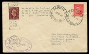 AUSTRALIA: Aerophilately & Flight Covers: 18 Apr.1938 (AAMC.804) Australia-England unofficial flight, flown by Harry Broadbent in the then record time of 5 days, 4 hours and 21 minutes. [40 flown], Cat. from $450.