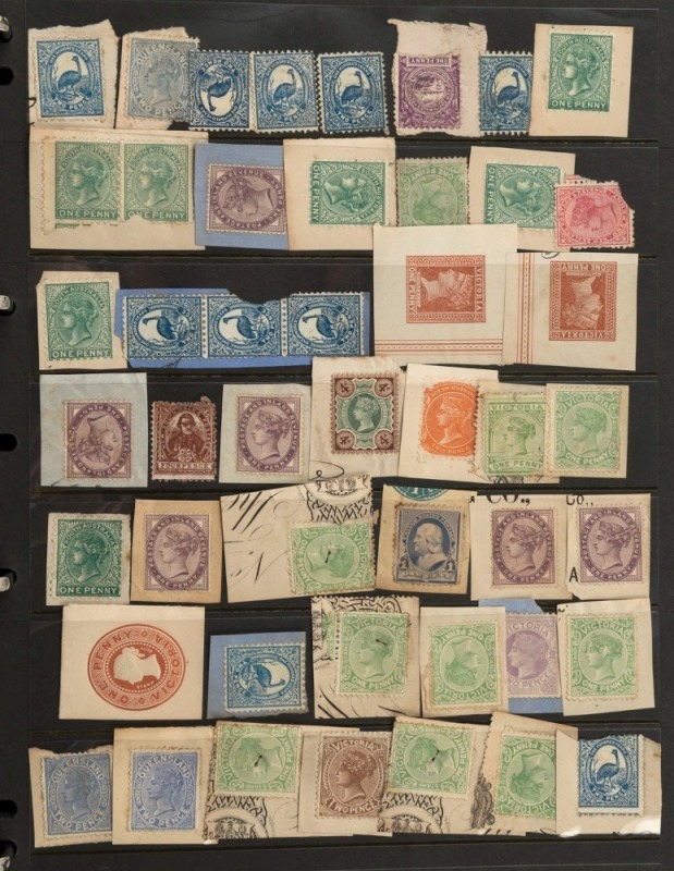 REST OF THE WORLD - General & Miscellaneous Lots: 1870s-1950s world array on Hagners with AUSTRALIA STATES unused or uncancelled issues, mostly on piece with some multiples; AUSTRALIA KGV Heads & commemoratives mostly on piece incl. 1/- Large Lyrebird on