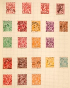 AUSTRALIA: Other Pre-Decimals: 1913-65 Collection mint & used collection, a little disorganised with better items including 6d Engraved Kooka mint, Roos to CofA 5/- (CTO) & 10/- used with a few mint values sighted, KGV Heads to 1/4d with mint values to 5d, fragmentary KGV commemoratives including Vic Centenary P11½ set, KGVI & QEII definitives & commemoratives with mint blocks of 4, Navigators set mint. In addition most pages have signatures of renowned figures including scientist & explorer Phi