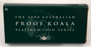 Coins - Australia: Platinum: FIFTY DOLLARS: 2000 $50 proof in jarrah timber presentation box, limited edition #34 of 350 issued; 15.55gr of 9995/10000 platinum. - 2