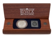 Coins - Australia: Platinum: FIFTY DOLLARS: 1990 $50 proof in jarrah timber presentation box, limited edition #243 of 3000 issued; 15.55gr of 9995/10000 platinum.