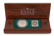 Coins - Australia: Platinum: FIFTY DOLLARS: 1996 $50 proof in jarrah timber presentation box, limited edition #32 of 250 issued; 15.55gr of 9995/10000 platinum.