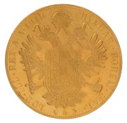 Coins - World: Gold: AUSTRIA: 1915 4 Ducat restrike,13.96gr of 986/1000 fine gold, EF.