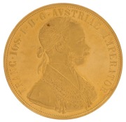 Coins - World: Gold: AUSTRIA: 1915 4 Ducat restrike,13.96gr of 986/1000 fine gold, EF. - 2