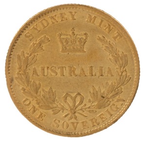 Coins - Australia: Sovereign: Queen Victoria - Sydney Mint Type Ii/Sydney Mint Reverse:1867, Aef.