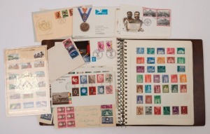 REST OF THE WORLD - General & Miscellaneous Lots: EUROPE: 1890s-1960s used collection in album with Germany pickings incl. Berlin 1949 UPU 1Dm (nibbed corner), Switzerland including 1934 Hotel airmail cover with 2fr, 1fr & 20c Airs, plus selections from Austria, Denmark & Netherlands; also some loose material including Germany 1960s FDCs & South Africa 1938 Voortrekker FDC, 1961 New Currency FDCs (2), each with complete sets to 1R Antelope; condition variable.