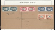 SOUTH AFRICA: 1935 (SG.65-68) Silver Jubilee specialist study with &frac12;d marginal blocks of 9 (2) each block with varieties "Cleft Skull" (SG.65a), "Elongated '1' in '1910'" & "Spot under 'E' of 'SILWER'", also "CLEFT SKULL" in vertical used pair, "Spots abo