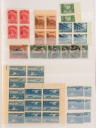 CHINA: 1913-50s duplicated array in stockbook with used Junks array including surcharges, Entrance Hall to $5, 1932 Airs plus overprints & surcharges, 1940s commemoratives mint/unused multiples; also MANCHUKUO duplicated definitives with a few multiples, - 3