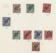 GERMAN COLONIES: GERMAN SOUTH-WEST AFRICA: 1897-1919 used selection with overprinted (with hyphen) 3pf to 20pf, and overprinted (without hyphen) 5pf, 10pf (2), 20pf & 50pf, No Watermark Yachts to 80pf & 3m (2) with duplicated lower values, Watermarked Yac - 2