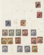 GERMAN COLONIES: CAMEROUN: 1897-1919 Selection with Overprints 10pf, 20pf, 25pf & 50pf; Yachts No Watermark to 25pf (3), 30pf (3), 40pf, 50pf (6) & 80pf (2) plus 1m with watery 1901 strike of the large oval 'DEUTSCHE SEEPOST/LINIE/HAMBURG-/WESTAFRIKA' dat - 2