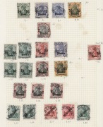 GERMAN COLONIES: GERMAN POs in TURKISH EMPIRE: 1884-1908 selection with 1884 Surcharges on Deutsche Reichs-Post 'Arms' issues 1p on 20pf (4), 1889 Surcharges on 'Reichpost' Numerals/Arms 10pa on 5p (blue-green) to 2&frac12;pi on 50pf (2, incl. lake-brown shade, - 2