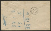 PAPUA: QUEENSLAND USED IN PAPUA: 1900 (July 16) cover to Cooktown bearing 2d blue tied by 9-bar B.N.G. obliterator of Samarai, with SAMARAI&nbsp;B.N.G. cds alongside; COOKTOWN arrival cds of July 20 on reverse. (Also, some apparently unrelated calculations in - 2