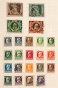 GERMANY & STATES: mostly used collection in album with BAVARIA 1849-62 imperf 3k (2) in blue or in rose and 6k brown, 1911-19 Luitpold to 1m & 2m Type II, 1914-20 People&rsquo;s State overprints to 80pf & 5m used; GERMANY 1875-79 &lsquo;PFENNIGE&rsquo; issues to 50pf (2), - 2