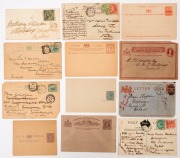 AUSTRALIAN COLONIES & STATES - General & Miscellaneous Lots:  POSTAL HISTORY & POSTAL STATIONERY: Selection with NSW 1856 cover to Shaftesbury, England with imperf 6d Large Diadem tied by weak strike of BN '19' (Rated R), RYLSTONE (Nov.10) departure backs