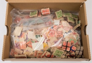 KGV Heads - Collections & Accumulations: BUNDLEWARE & MIXTURE: mostly KGV 1d Greens & 2d Reds in bundles of varying sizes (couple of small bundles of 1d Reds); also a large mix of stamps (200gr+), majority KGV Heads (including 1d Reds), plus other Australian, British and foreign stamps.