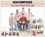 AUSTRALIA: Decimal Issues: AUSTRALIA POST: DESIGNER SIGNED&nbsp;POINT-OF-SALE POSTERS - BRUCE WEATHERHEAD: 1980-81 New Issue posters (25.5x31cm)&nbsp;most with the stamp pack or FDC attached, signed by Weatherhead on the poster or on the attached product, comprisin