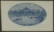 AUSTRALIA: Letter Cards: 1914-18 (BW:LC22/08) 1d KGV Sideface Design P12&frac12; Die 2 in violet-blue on Grey Surfaced Card with Off-White/Cream Interior, "Mt. Buffalo,Victoria" illustration, fine unused, Cat. $200. - 2