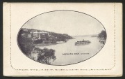 AUSTRALIA: Letter Cards: 1911-12 (BW:LC12/77) 1d KGV&nbsp;Full-Face&nbsp;Design P12&frac12;&nbsp; in purple-brown on Thick White Enamelled Card,&nbsp;Off-White to Cream Interior, "Mosman Bay, Sydney" illustration, fine unused, Cat. $175. - 2
