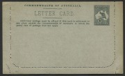 AUSTRALIA: Letter Cards: 1913-14 (BW:LC14/119C) 1d Kangaroo Design Original Die in grey-black, P.10&nbsp;on&nbsp;Grey&nbsp;to Greenish-Grey Surfaced Stock&nbsp; with Off-White to Cream Interior&nbsp;"St George's Terrace, Perth" illustration, variety EXTRA PERFORATIONS AT BASE,&nbsp;fi
