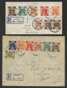 PALESTINE: Postal History: BRITISH MILITARY OCCUPATION: Range incl. 4m scarlet on Oct.1919 postcard from ADANA (Turkey) to France; Nov.1919 reg'd cover from Jerusalem to Egypt with CAIRO & LUQSOR backstamps;&nbsp; April 1920 reg'd cover from Jerusalem to Londo - 3