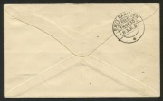 INDIA - Aerophilately & Flight Covers: 31 October 1930 Karachi - Akyab flown cover, signed by the pilot, Mrs Mildred Bruce; with 1a adhesive tied by EAST RANGOON cds on arrival. Accompanied by some photographs and newspaper cuttings. This leg of Bruce's - 2