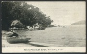 NEW SOUTH WALES: Postal Stationery: POSTAL CARD: STAMPED TO ORDER: 1d rose Coat of Arms on postcard for the NEW SOUTH WALES GOVERNMENT RAILWAYS, FU locally Dec.1909; with view "THE HAWKESBURY RIVER...."; superb condition. - 2