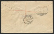 Kangaroos - Third Watermark: 19 Nov.1923 usage of 6d Pale Ultramarine (Die 2B) on Registered cover from ADELAIDE to GERMANY. with MUNCHEN 2a arrival backstamp. A lovely single-franking cover. Cat.$500+. - 2