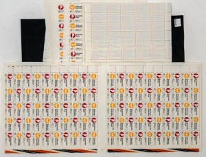 AUSTRALIA: Decimal Issues: 1975 10c Post & Telecom pairs in complete sheets, panes or large part panes, (1310), MUH.