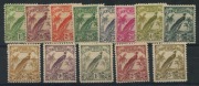 NEW GUINEA: 1932-4 (SG.177-189) 1d - &pound;1 Undated Birds, complete set, (15) MLH. Cat.&pound;300. - 2