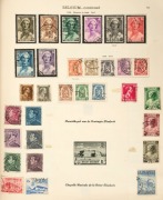 FOREIGN: 'New Ideal Album - Vol II' for 'Foreign Countries, Abyssinia to Jugoslavia 1840 to mid-1936', reasonably populated including Belgium with imperfs (6), Sunday Tabs, Airs to 5fr and Railway stamps; Denmark with imperfs (3); France with imperfs (5, 